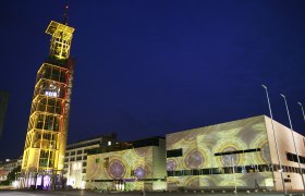 St. Pölten “Klangturm” (Tower of Sound) at night, © Andreas Gießwein