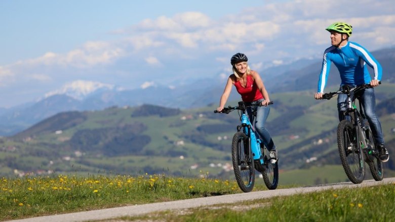 Entlang der sanften Hügeln des Mostviertels radeln, © schwarz-koenig.at